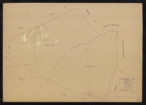 Section C (ancienne section D de la commune de Marcy-Sainte-Consorce) 2e feuille (partie de l'ancienne 1ère feuille). Plan révisé pour 1933.