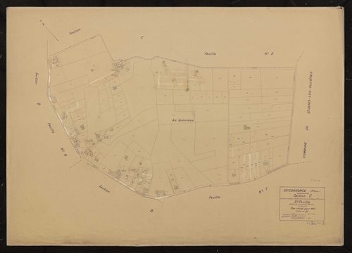 Section C (ancienne section D de la commune de Marcy-Sainte-Consorce) 3e feuille (partie de l'ancienne 1ère feuille). Plan révisé pour 1933.