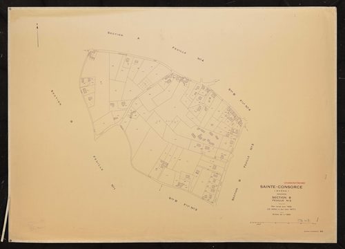 Section B 2e feuille. Plan révisé pour 1933. 2e édition à jour pour 1977.