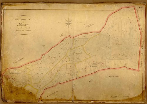 Section A dite de Montou, feuille unique (parcelles 1-470).