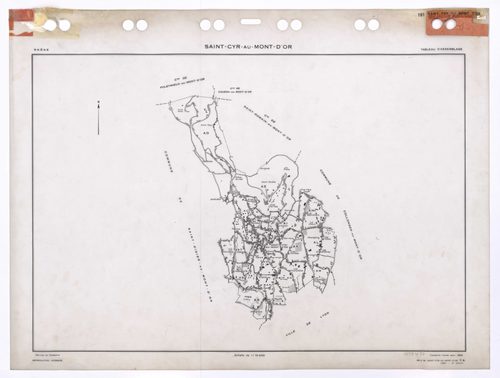 Tableau d'assemblage (TA). Cadastre révisé pour 1966. 3e édition à jour pour 1980.