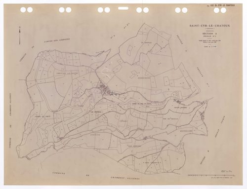 Section A feuille n°2. Feuille dressée en 1830 révisée pour 1933. Edition à jour pour 1983.