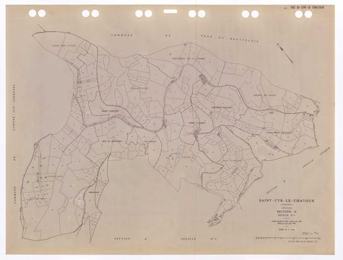 Section A feuille n°1. Feuille dressée en 1830 révisée pour 1933. Edition à jour pour 1983.