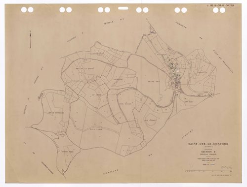 Section B feuille unique. Feuille dressée en 1830 révisée pour 1933. Edition à jour pour 1983.