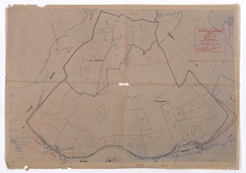 Section A 10e feuille (partie de l'ancienne 1ère feuille). Plan révisé pour 1933.