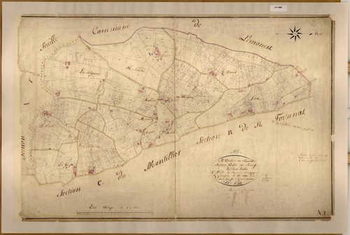 Section A dite du Bourg, feuille n°2 (parcelles 379-1120).
