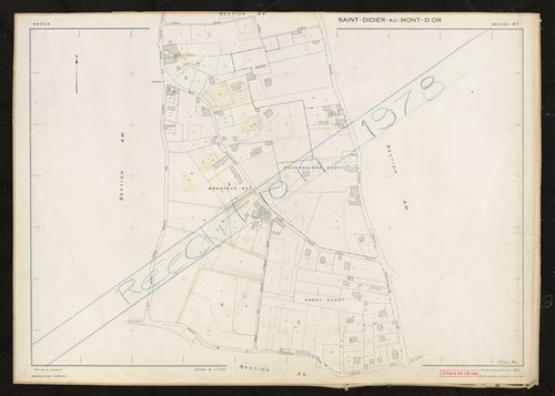Section AT. Feuille renouvelée pour 1962. Réédition pour 1978.