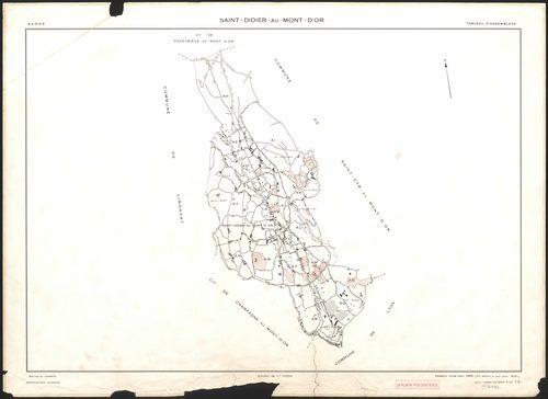 Tableau d'assemblage (TA). Cadastre révisé pour 1962. 2e édition à jour pour 1978.