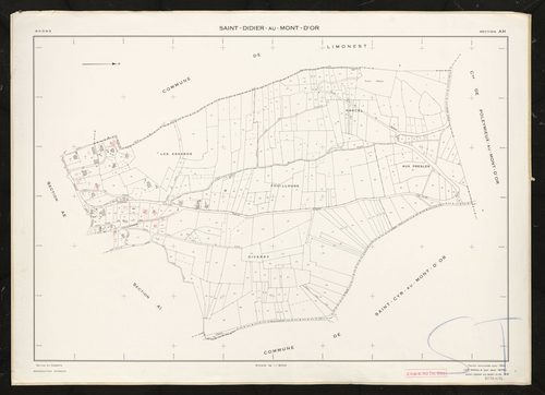 Section AH. Feuille renouvelée pour 1962. 2e édition à jour pour 1978.