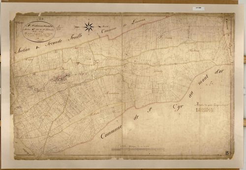Section B dite de Saint-Fortunat, feuille unique (parcelles 1-1259).