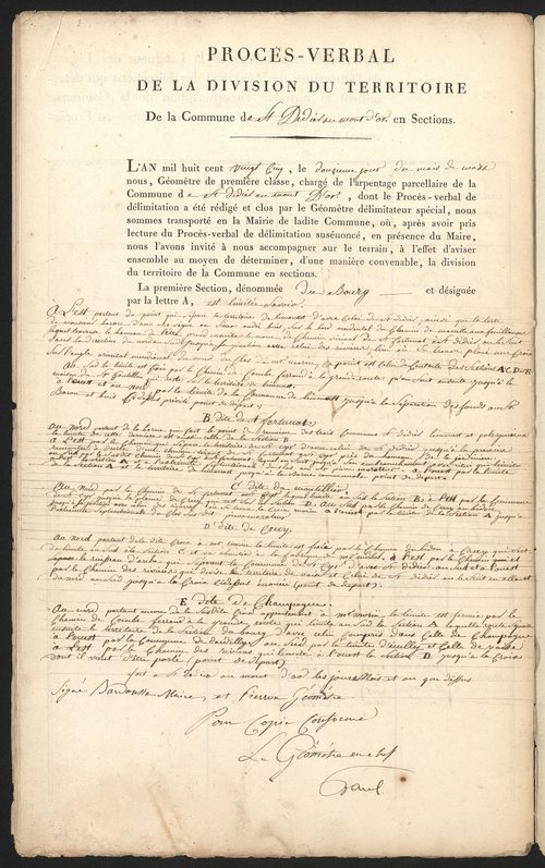 Saint-Didier-au-Mont-d'Or, 24 avril 1824.