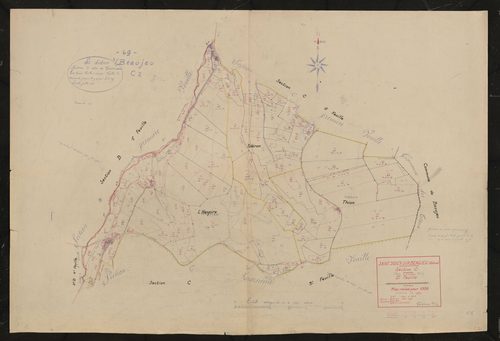 Section C 2e feuille (partie de l'ancienne 2e feuille). Plan révisé pour 1938.