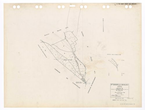 Section D (ancienne section D et partie de l'ancienne section A) 2e feuille. Plan révisé pour 1938. Edition à jour pour 1984.
