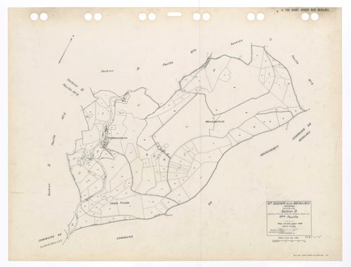 Section D (ancienne section D et partie de l'ancienne section A) 1ère feuille. Plan révisé pour 1938. Edition à jour pour 1984.