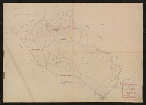 Section D (ancienne section D et partie de l'ancienne section A) 1ère feuille. Plan révisé pour 1937.
