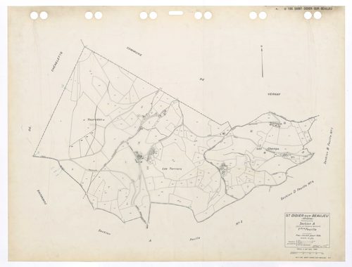 Section A (partie de l'ancienne section A) 1ère feuille. Plan révisé pour 1938. Edition à jour pour 1984.