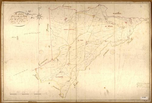 Section B dite du Bourg, feuille n°2 (parcelles 164-391).