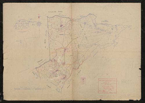Section B (ancienne section B et partie de l'ancienne section C) 2e feuille (partie de l'ancienne 2e feuille). Plan révisé pour 1938.