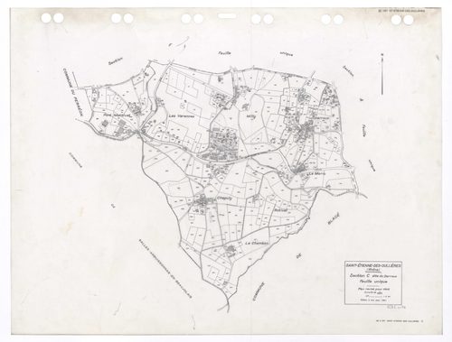 Section C dite du Darroux feuille unique. Plan révisé pour 1948. Edition à jour pour 1991.