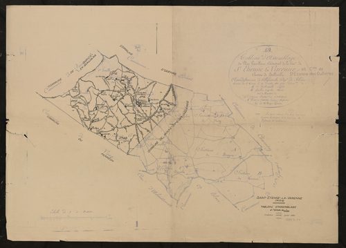 Tableau d'assemblage (TA). Cadastre révisé pour 1956.