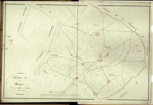 Section I dite du Bourg, feuille n°2 (parcelles 277-515).