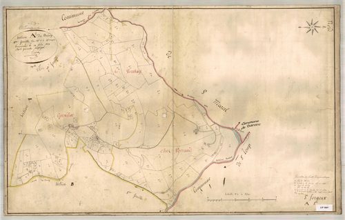 Section A dite du Bourg, feuille n°1 (parcelles 1-155).