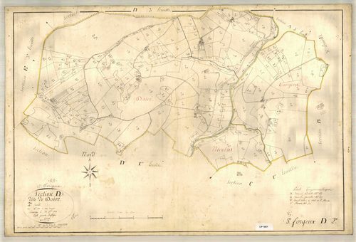 Section D dite de Doiré, feuille n°2 (parcelles 370-709).