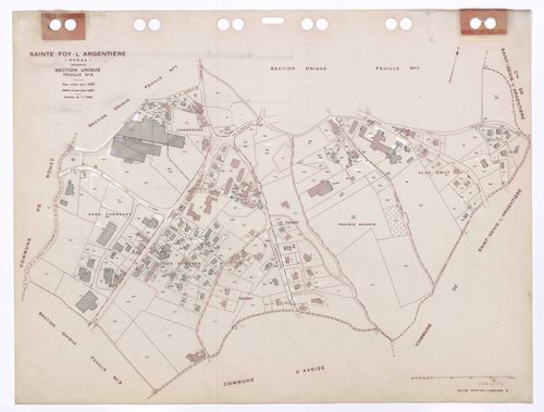 Section unique feuille n°2. Plan révisé pour 1932.Edition à jour pour 1987.