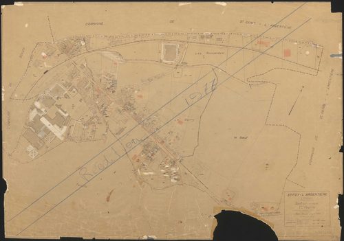 Section unique feuille n°1 (partie de l'ancienne feuille unique). Cadastre révisé pour 1932. Réédition pour 1977.