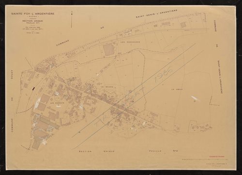 Section unique feuille n°1. Plan révisé pour 1932. 2e édition à jour pour 1977.
