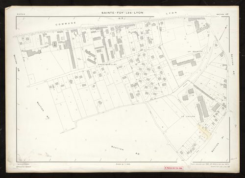 Section AE. Cadastre révisé pour 1968. 2e édition à jour pour 1977.