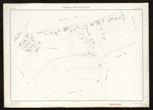 Section AC. Cadastre révisé pour 1968. 2e édition à jour pour 1977.