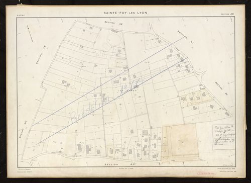 Section AD. Cadastre révisé pour 1968. Réedité pour 1977.