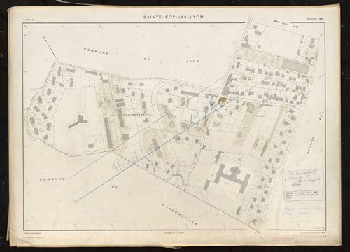Section AB. Cadastre révisé pour 1968. Réedité pour 1977.