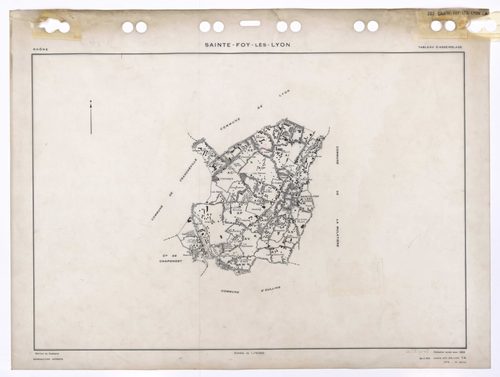 Tableau d'assemblage (TA). Cadastre révisé pour 1968. 3e édition à jour pour 1979.