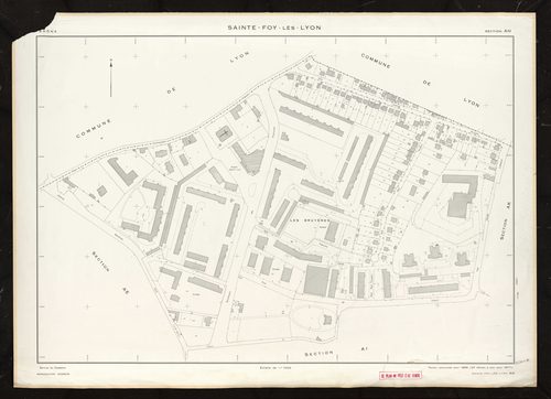 Section AH. Cadastre révisé pour 1968. 2e édition à jour pour 1977.