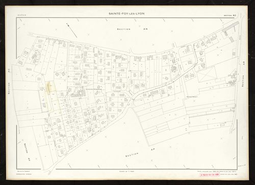 Section AO. Cadastre révisé pour 1968. 2e édition à jour pour 1977.