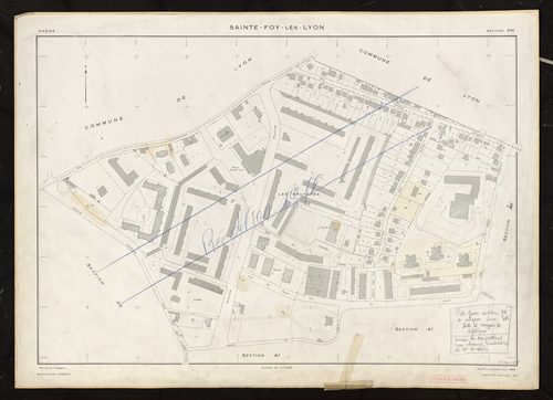 Section AH. Cadastre révisé pour 1968. Réedité pour 1977.