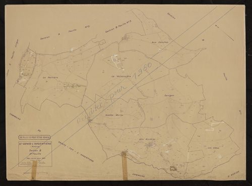 Section B 2e feuille. Plan révisé pour 1935. Réédité pour 1980.