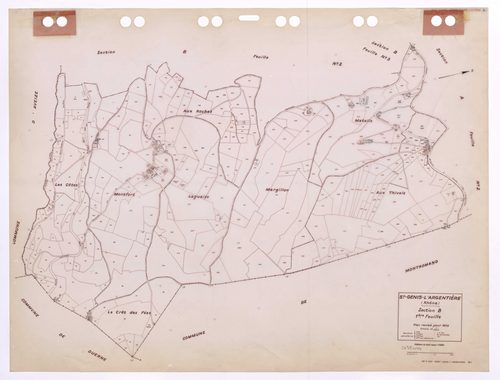 Section B 1ère feuille. Plan révisé pour 1935. Edition à jour pour 1986.