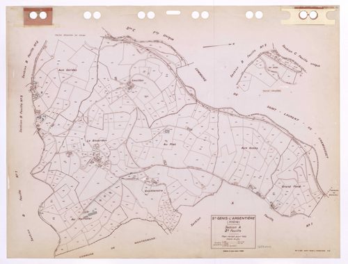 Section A 2e feuille. Plan révisé pour 1935. Edition à jour pour 1986.