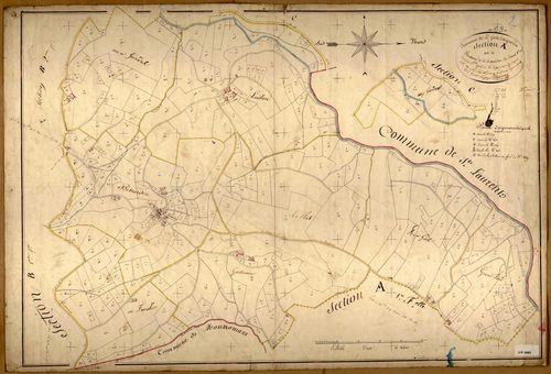 Section A dite de Boussour, feuille n°2 (parcelles 471-884).