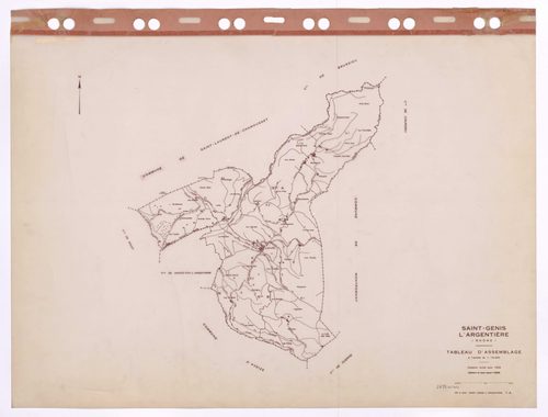 Tableau d'assemblage (TA). Cadastre révisé pour 1935. Edition à jour pour 1986.