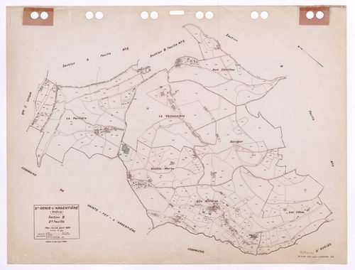Section B 2e feuille. Plan révisé pour 1935. Edition à jour pour 1986.