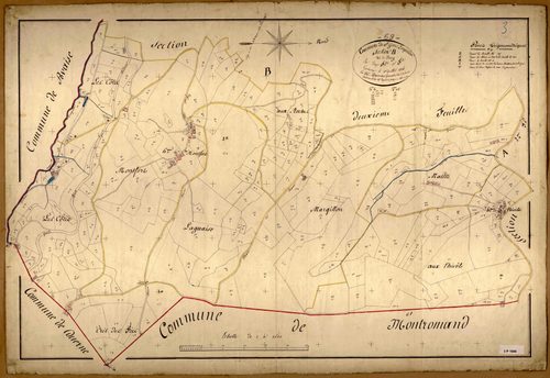 Section B dite du Bourg, feuille n°1 (parcelles 1-343).
