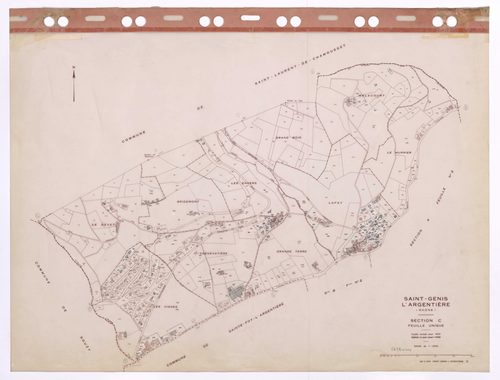 Section C feuille unique. Plan révisé pour 1935. Edition à jour pour 1986.