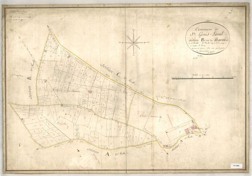 Section B dite de Naive, feuille n°1 (parcelles 1-204).