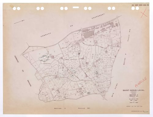 Section C feuille n°2. Plan révisé pour 1946. 3e édition pour 1979. Plan annulé.