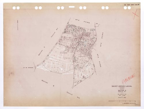 Section B feuille n°1. Plan révisé pour 1946. 4e édition pour 1979. Plan annulé.
