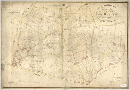 Section D dite de Lorette, feuille n°1 (parcelles 1-650).